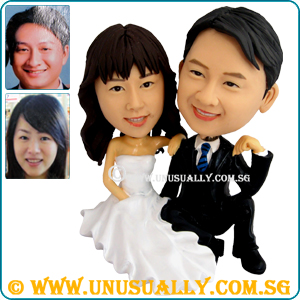 Custom 3D Relaxing Lovely Wedding Couple Figurines